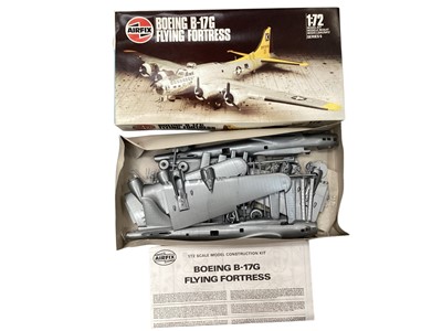 Lot 1903 - Airfix 1:72 scale B-17G Flying Fortress, Douglas AC-47 Gunship & fighter planes, plus Historic 1:32 scale model kits, all boxed (1 box)