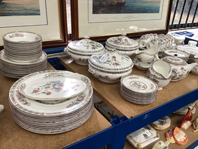 Lot 2238 - Wedgwood Kutani Crane dinner and tea service, ten-place setting - 83 pieces