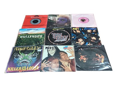 Lot 2774 - 150 45s including John du Canni, King Crimson, Electric Prunes, Emerson, Lake and Palmer, Thin Lizzy, Kiss, Pink Floyd, Cream, Doors, Dire Straits, Faces, Alex Harvey and Don Farndon, e...