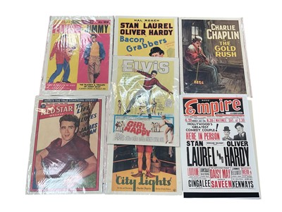 Lot 1131 - Film poster prints (A3 size) Laurel & Hardy, Charlie Chaplin, Elvis (7)