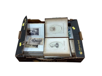 Lot 1140 - Group of Victorian cabinet card photographs in albums, (1 box).