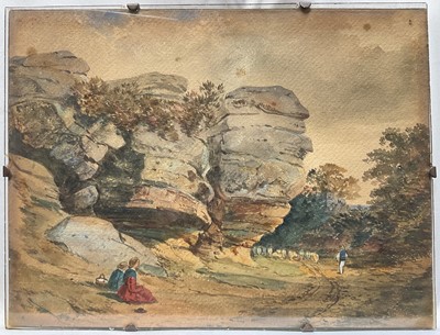 Lot 146 - E. Michel, three watercolour landscapes, one signed, the largest 26cm x 37cm