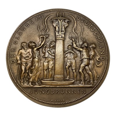 Lot 676 - Germany - A very large bronze plaque (undated) commemorating Hitlers rise to power