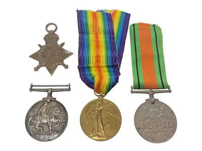 Lot 715 - First World War pair comprising War and Victory medals named to 2. Lieut. E. C. J. Tranchell, together with a 1914 - 15 Star named to Lt. F. Burton. R.N.R. and a Second World War Defence medal,...