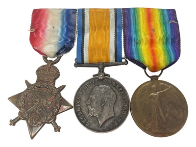 Lot 759 - First World War 'Mons Star' trio comprising 1914 Star, renamed to Capt. W. Dumble R.E. together with War and Victory medals named to Lt. Col. W. Dumble, (mounted on bar). N.B. Please note...