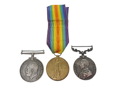 Lot 760 - First World War Military Medal (M.M.) Gallantry medal trio comprising M.M., renamed to 69571 GNR. P. E. Budd F.Bn Tank Corps. together with War and Victory medals named to 69571 GNR. P. E. Budd...