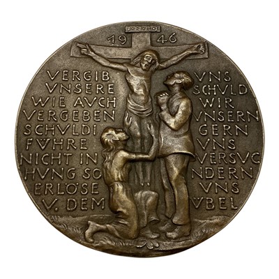 Lot 579 - Germany - A very large bronze medallion commemorating Deutsche Passion