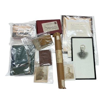 Lot 785 - Good collection of First and Second World War military related ephemera to include Soldiers Service and Pay books, printed research, period booklets and other items, (1 box).