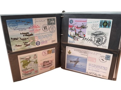 Lot 1149 - Stamps selection of RAF signed covers & various military books with signed related covers (Qty)