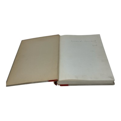 Lot 1153 - German language edition of Winston Churchill's life in photographs, Published Berne 1946, signed by Winston Churchill and dated 1946, together with a letter addressed to Dr Albert Wolkenberg, da...