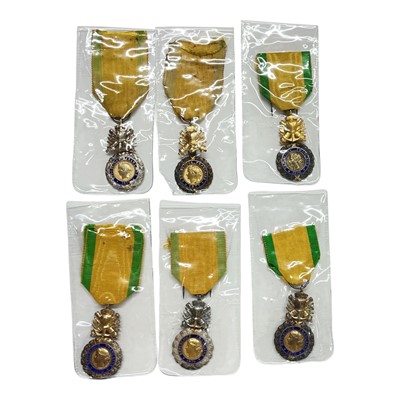 Lot 800 - Group of six French Medaille Militaire medals, (6).