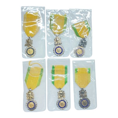 Lot 801 - Group of six French Medaille Militaire medals, (6).