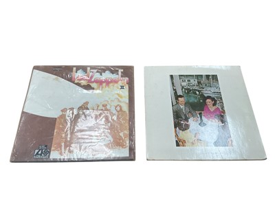 Lot 2797 - Record case containing 1970s, 80s and 90s hard rock including Led Zeppelin, Pink Floyd, Kiss, Saxon, Deep Purple etc.