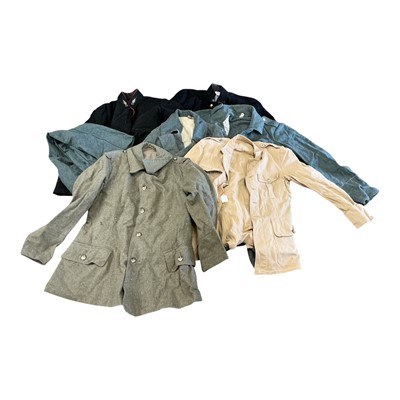 Lot 812 - Two boxes of assorted French military uniforms, (2 boxes).
