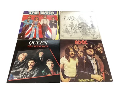 Lot 2789 - Two Boxes of LP's and Singles including AC/DC, Queen, Pink Floyd, The Who, Cream, Isaac Hayes, Nick Cave and others.