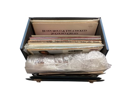 Lot 2791 - Collection of LP Records including Gene Vincent, Rock, Pop, Gospel, plus Two Boxes of Singles.