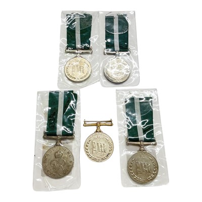 Lot 821 - Group of five Pakistan Independence medals named to 6783325 C/HAV. Abdul Hamid P.A.M.C., 5929 Sub. Maj. Mohd Khan 6 Rajput R, 3998 F C Muhammad Yu Suf., 37 F. C. L A L Muhammad, 9496 Jem. Mohd K...