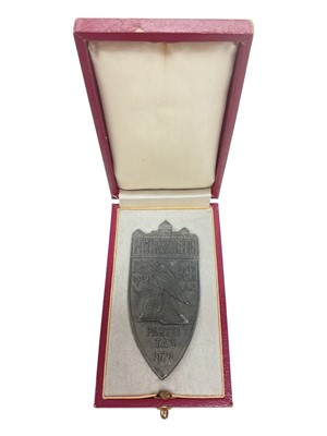 Lot 836 - Nazi German Nuremburg Rally Shield in box.