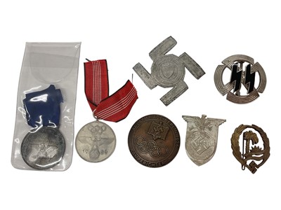 Lot 845 - Group of Nazi German medals and badges.