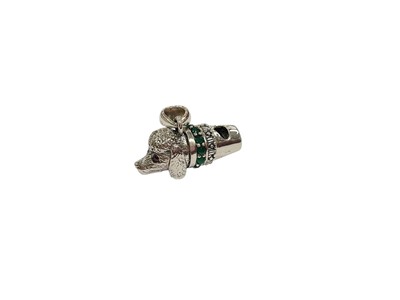 Lot 260 - Contemporary silver whistle in the form of poodle, stamped 925, Sterling, 2.7cm in length