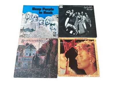 Lot 2743 - Selection of LP records including Deep Purple, Black Sabbath, Alice Cooper, David Bowie, Genesis, Fleetwood Mac, Kate Bush, Yes and others, together with some sleeves, Jimi Hendrix Experience et...