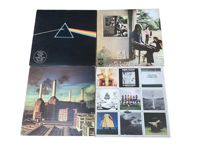 Lot 2741 - Wooden box of LP records including Pink Floyd, Deep Purple, Black Sabbath, Yes and The Who, etc.
