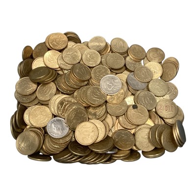 Lot 366 - Collection of Finland brass Pennia coins, approximately 5.35kg £20</spa...