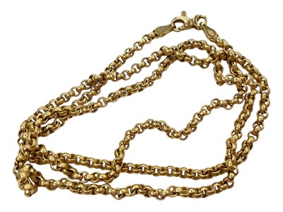 Lot 1017 - Yellow metal chain, stamped ‘585’ indicating 14ct