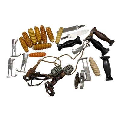 Lot 862 - Collection of Second World War Nazi German dress dagger fittings to include Bakelite grips, and dress knots.