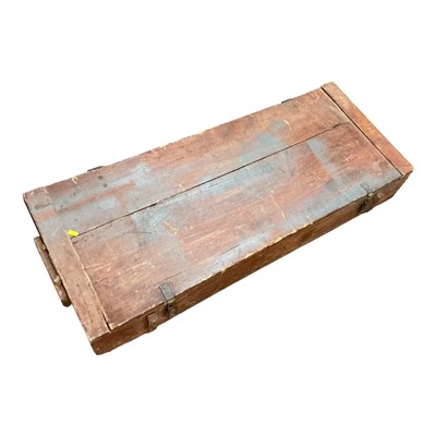 Lot 876 - Second World War Nazi German Panzerfaust wooden weapons crate, 110cm in length.