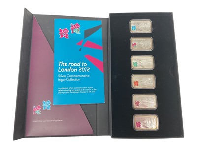Lot 520 - World - L.M.O .999 silver commemorative six ingot collection 'The Road to London 2012' (N.B. In case of issue with Certificate of Authenticity) (1 ingot set)