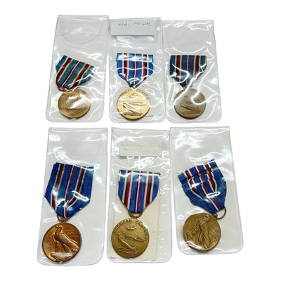 Lot 892 - Group of six Second World War American Campaign medals, (6).