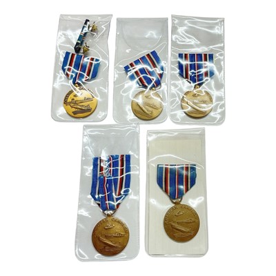 Lot 893 - Group of five Second World War American Campaign medals, (5).
