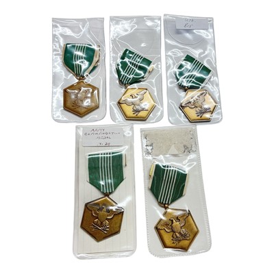 Lot 899 - Group of five United States Army Commendation medal (ARCOM) medals, (5).