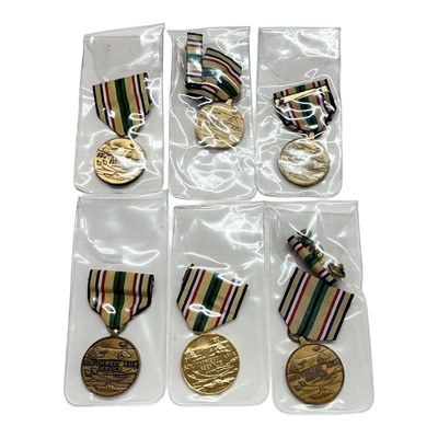 Lot 902 - Group of six Southwest Asia Service medals, awarded for service during the Persian Gulf War (1990 - 1995), (6).