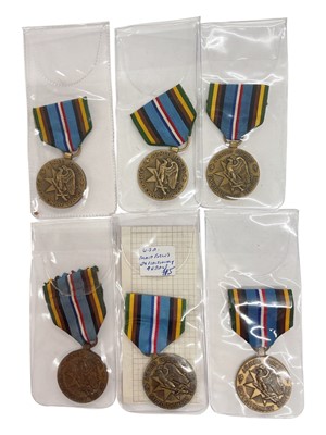 Lot 912 - Group of six United States Armed Forces Expeditionary medals, (6).