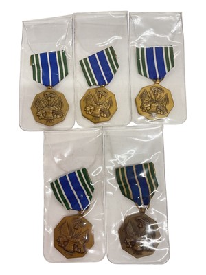 Lot 916 - Group of five United States Army Achievement medals, (5).