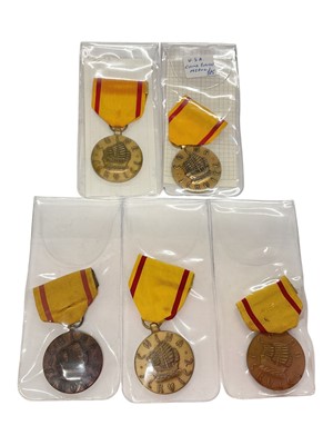 Lot 934 - Group of five United States Navy China Service medals, (5).