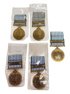 Lot 937 - Group of five United Nations Service medal for Korea medals, (5).