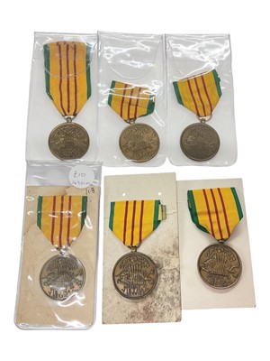 Lot 939 - Group of six United States Vietnam Service medals, (6).