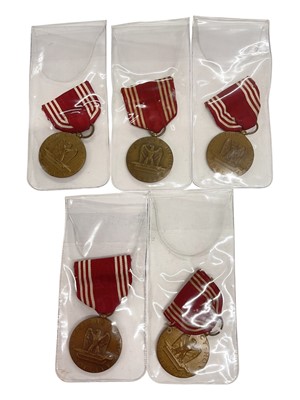 Lot 944 - Group of five United States Army Good Conduct medals, (5).