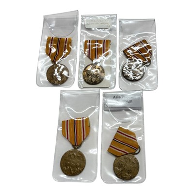 Lot 898 - Group of five Asiatic - Pacific Campaign medals, (5).