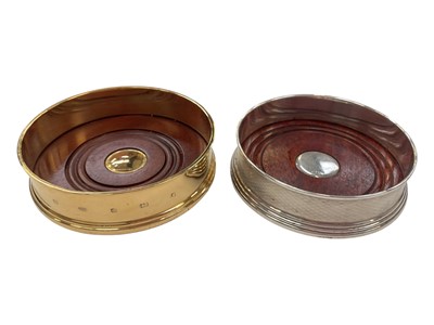 Lot 973 - Contemporary silver gilt wine coaster and another silver wine coaster (Birmingham 1994)