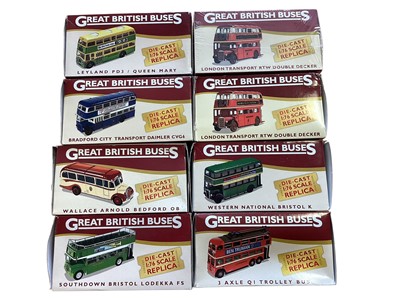 Lot 1873 - Atlas Editions 1:76 scale diecast Great British Buses and others, all boxed (1 box)