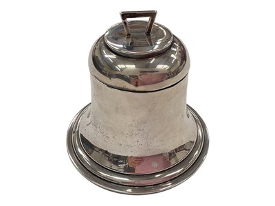 Lot 975 - Antique silver inkwell in the form of a bell (Birmingham 1911), 9cm