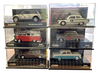 Lot 1874 - Corgi Classics diecast models, TV related, Limited Edition Vitesse, Mini Coopers and other vehicles (1 box)