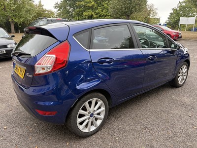 Lot 75 - 2016 Ford Fiesta 1.0 EcoBoost Titanium 5 door, manual, finished in blue, reg. no. EN65 YKX.