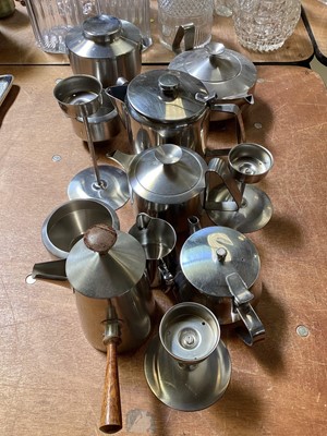 Lot 5017 - Robert Welch (1929-2000) for Old Hall mid century stainless steel tea and coffee wares and some other pieces