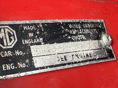 Lot 57 - 1966 MGB Roadster, 1798cc, 2dr, finished in Signal Red, reg. no. KBF891D