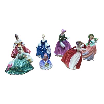 Lot 5034 - Group of seven Royal Doulton ladies